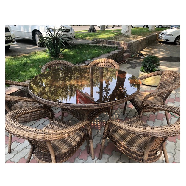 Комплект садовой мебели на 6 персон (1350мм) Mebel House, Brown