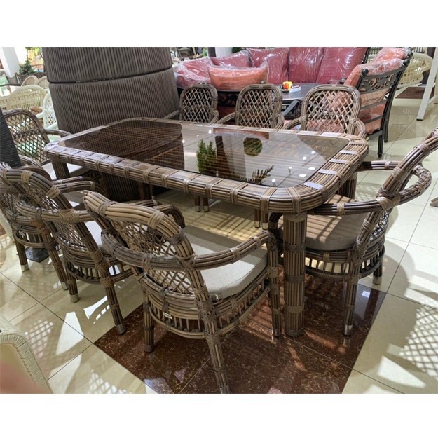 8 kishilik bog‘ mebellari to‘plami Mebel House