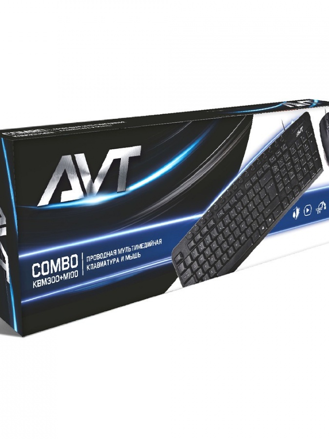 Komplekt (Klaviatura+Sichqoncha ) AVT COMBO KBM300+M100 USB