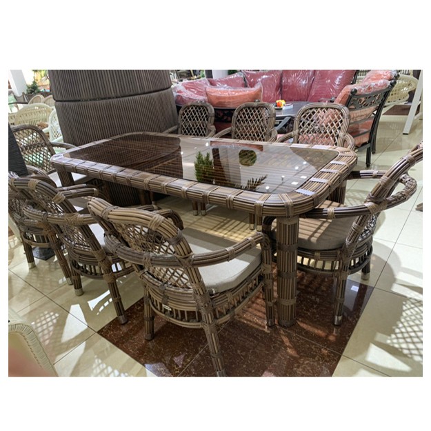 8 kishilik bog‘ mebellari to‘plami Mebel House, Brown