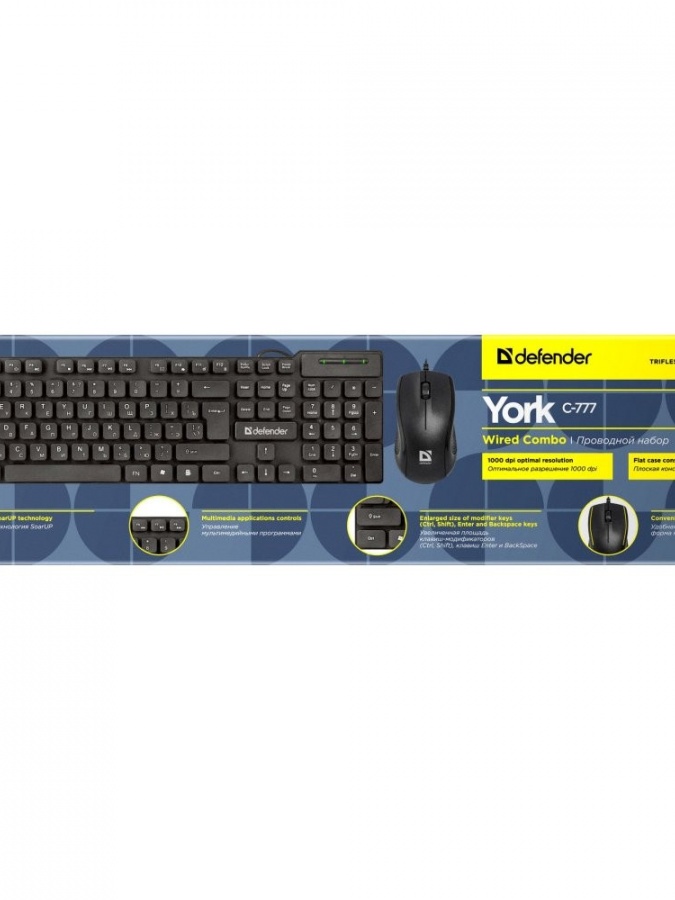Клавиатура и мышь Defender York C-777