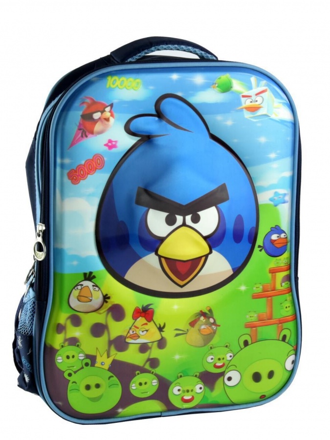 Bolalar maktab ryukzaklari Angry Birds Glossy Large, Dark Blue
