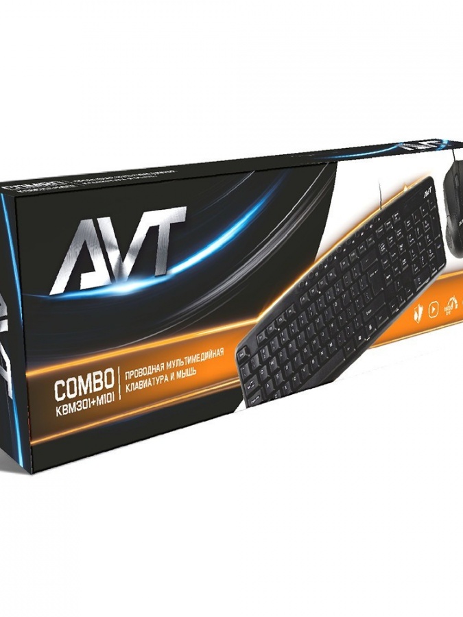 Komplekt (Klaviatura+Sichqoncha ) AVT COMBO KBM301+M101 USB