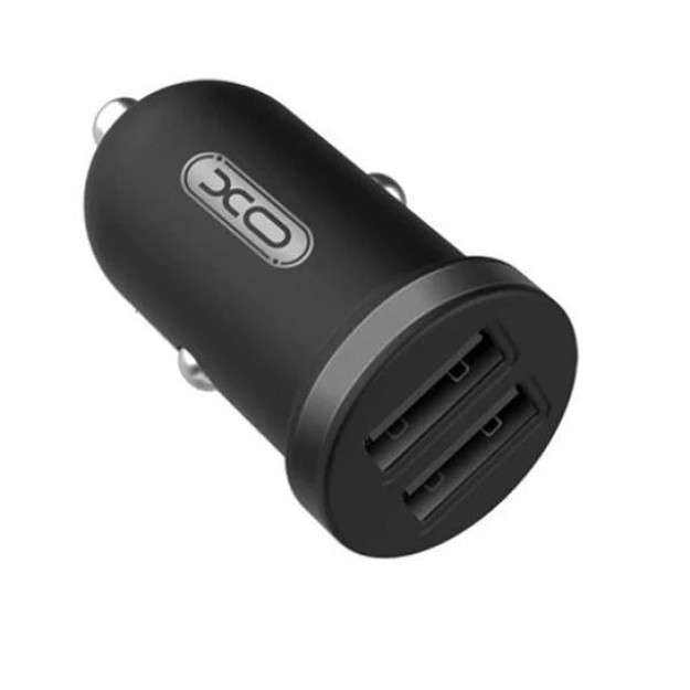 Автомобильное зарядное устройства XO CC18 Dual USB Port Car Charger, Black