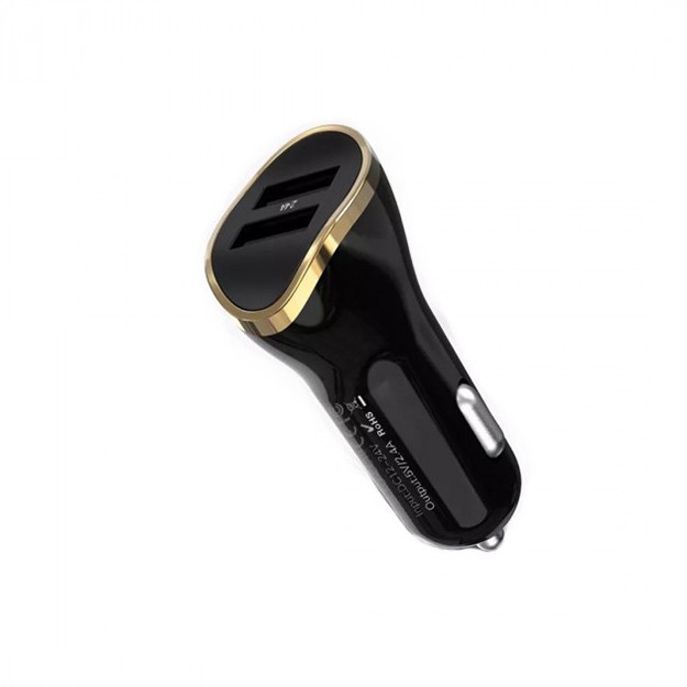 Avtomobilda zaryadlovchi qurilma XO CC19 2USB 2.4A, Black