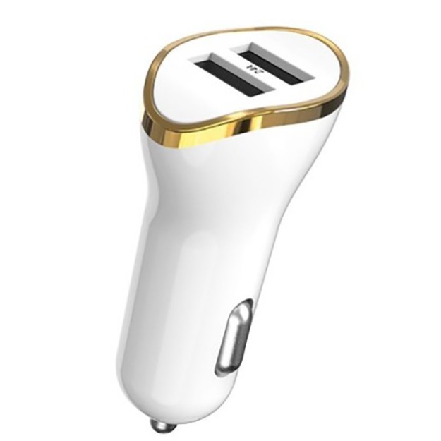 Автомобильное зарядное устройства XO CC19 2USB 2.4A, White