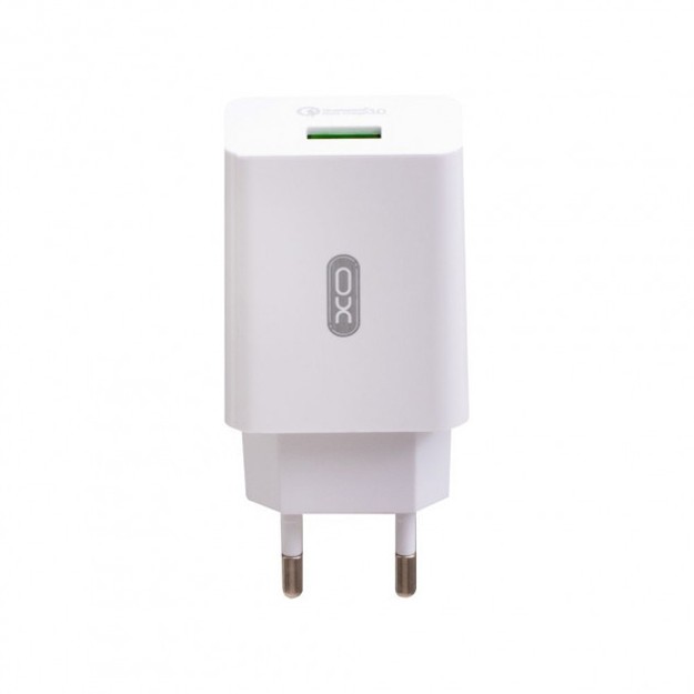 Adapter XO L36  EU QC3.0 Single port travel charger Micro Suit, White