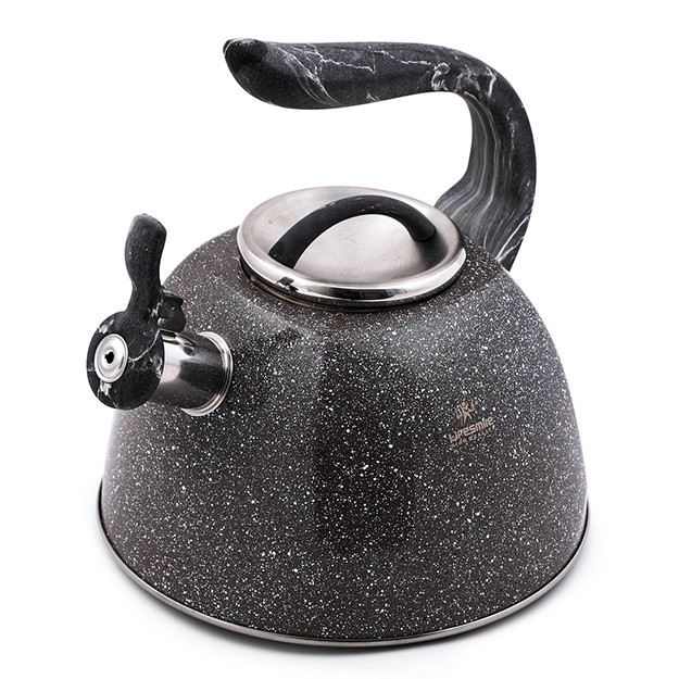 Чайник со свистком из нержавеющей стали с гранитным покрытием 3 л TK3-6 Dark Grey