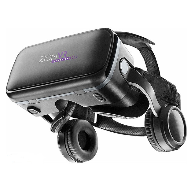Virtual haqiqat ko‘zoynaklari Cellularline Zion VR sho‘ng‘ish effekti bilan, Black