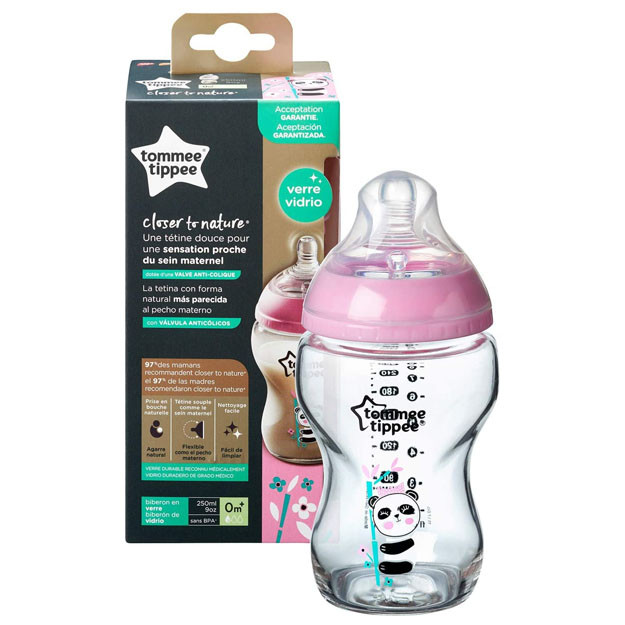 Butilka Tommee Tippee Closer To Nature Glass 250ML Girl