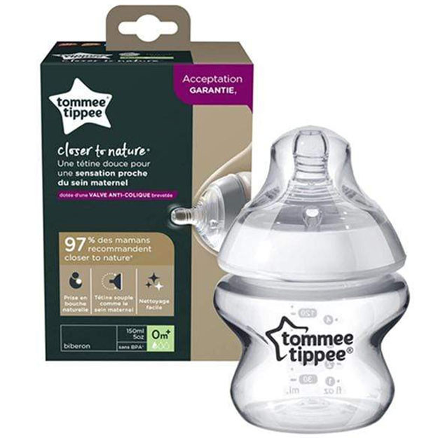 Butilka Tommee Tippee Closer to Nature Glass Feeding Bottle 150ml