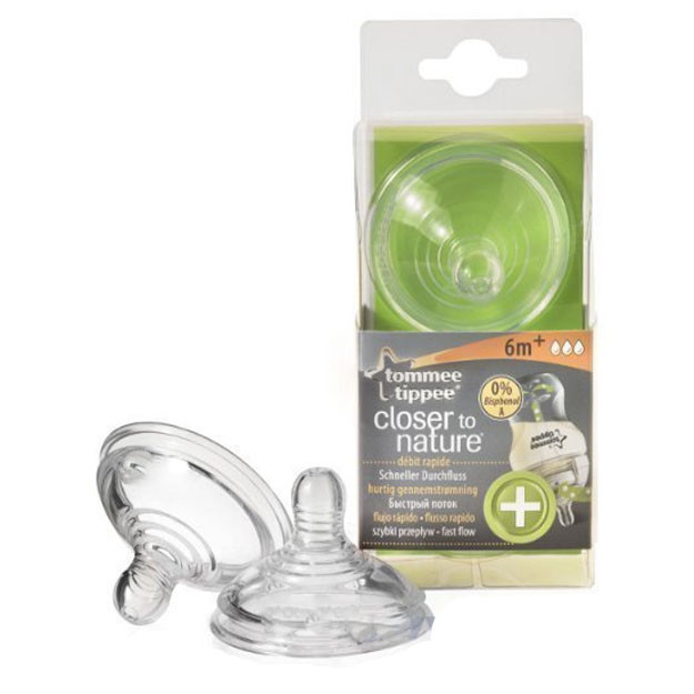 Соски для бутылочек Tommee Tippee Closer To Nature Anti Colic Fast Flow Teat