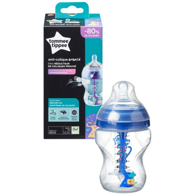 Butilka Tommee Tippee Advanced Anti-Colic Feeding Bottle 260ml, Blue