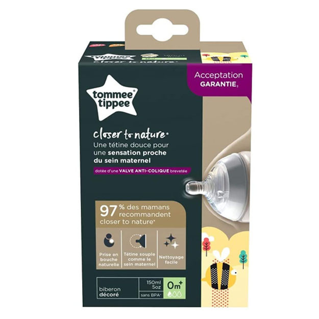 Бутылка Tommee Tippee Closer to Nature Feeding Bottle 150ml, Yellow