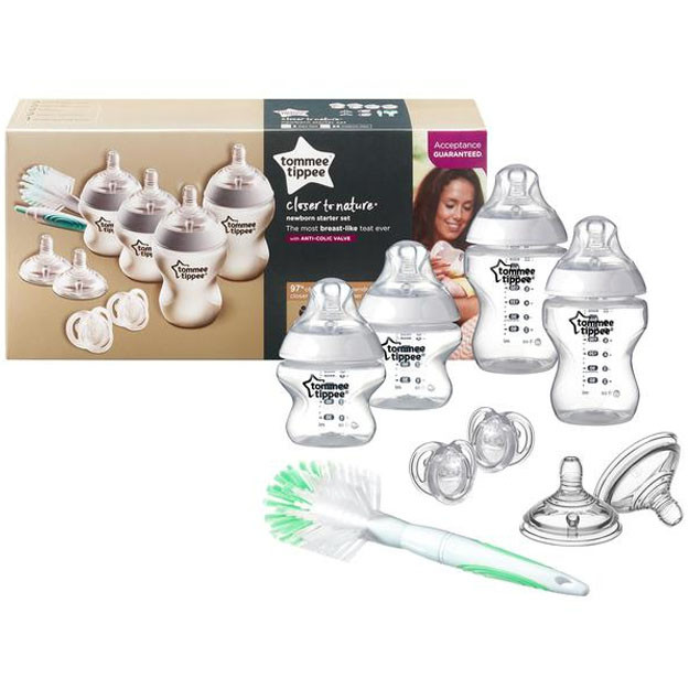 Nabor Tommee Tippee Closer to Nature Feeding Bottle Kit Starter Set, Green