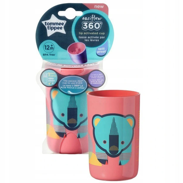 Tommee Tippee Easiflow Tumbler 360 Beaker Cup 250ml Blue-Pink