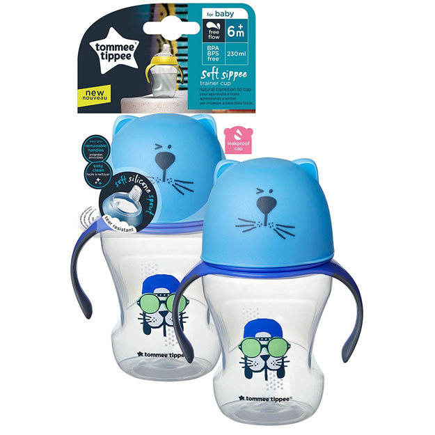 Tommee Tippee Soft Sippee Free Flow Transition Cup Blue 230ml