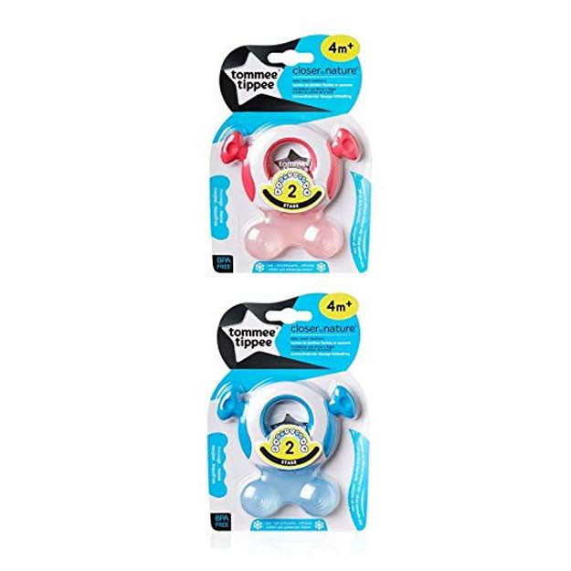 Зубогрызка Tommee Tippee Closer to Nature Teether Stage 2 (4 months) Blue-Pink