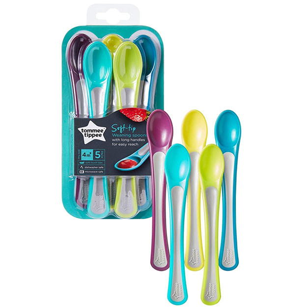 Набор ложек Tommee Tippee Explora Soft Tip Weaning Spoons Blue-Purple-Green