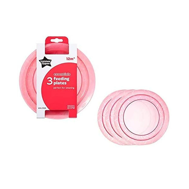 Набор Посуды Tommee Tippee Essentials Feeding Plates (12 months) Pink-Orange-Blue