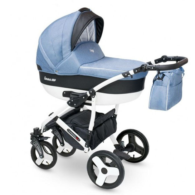 Modulli bolalar aravachasi 2 v 1 Camarelo Carera Blue