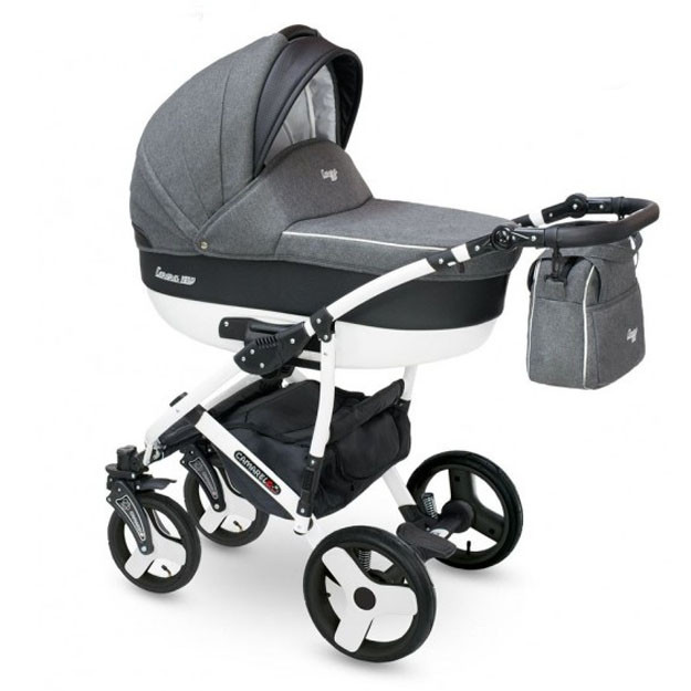 Modulli bolalar aravachasi 2 v 1 Camarelo Carera Grey
