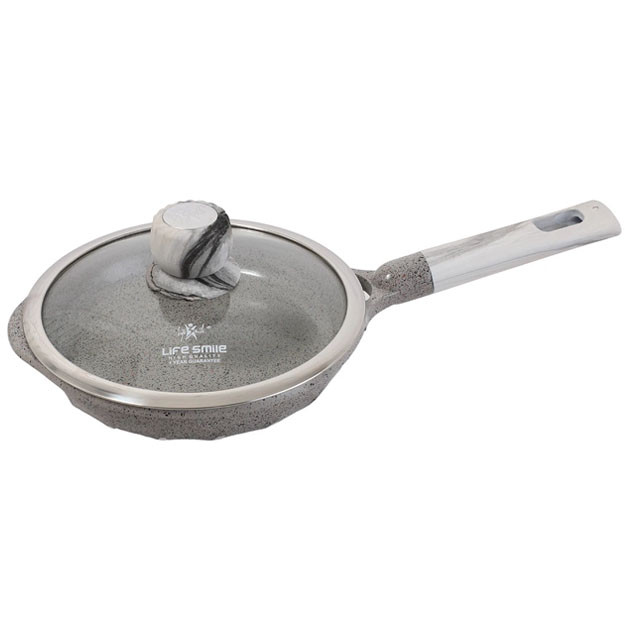 Yopishmaydigan qoplamali qovurish uchun idish Life Smile 4FP2-20 20sm Grey