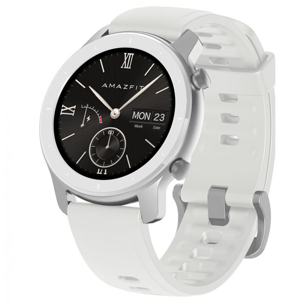 Smart Watch Amazfit GTR 42 mm aluminium case, leather strap