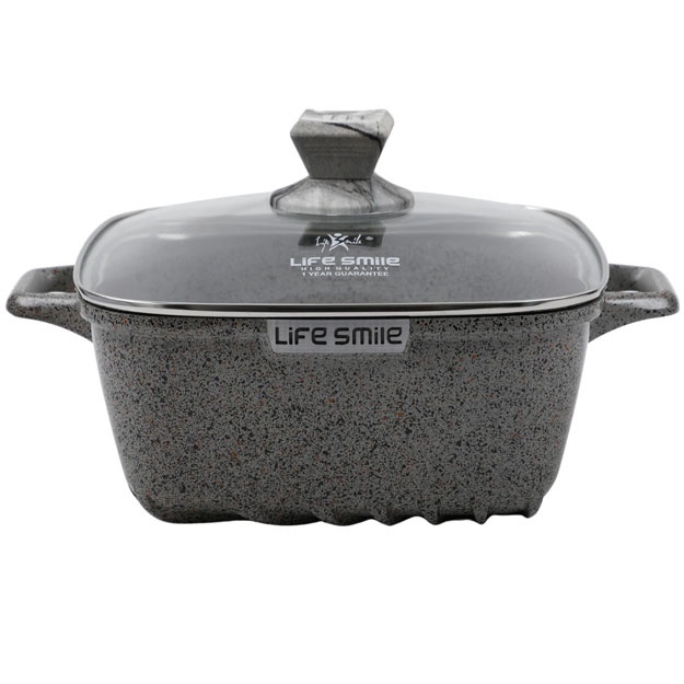 Yopishmaydigan qoplamali qozon Life Smile SPC-32P Grey