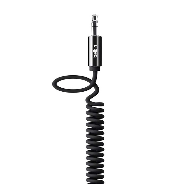 Belkin CABLE, 3.5MM AUDIO,M/M,COILED,STRAIGHT,6',BLACK (AV10126cw06-BLK)