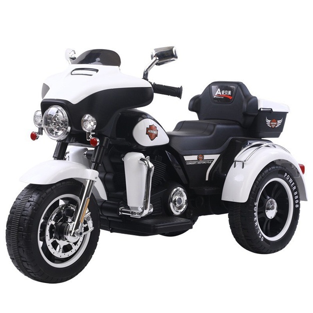 Детский электро мотоцикл Harley Glide EVA ABM-5288 White