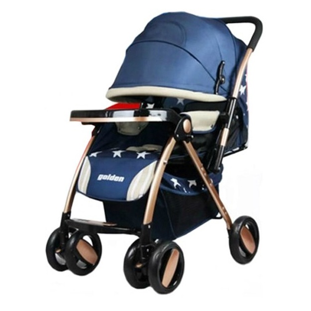 Sayr uchun aravacha Golden Baby 4 Wheel T500 Blue