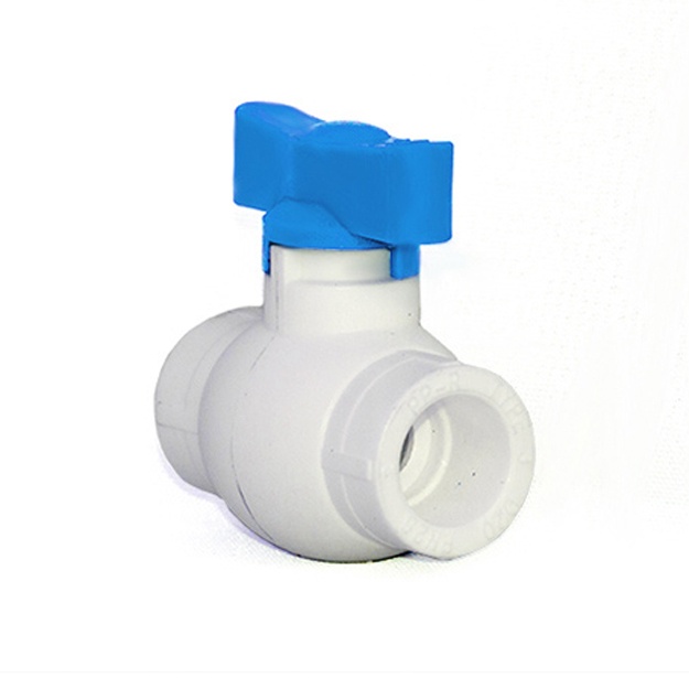 Sharli kapalaksimon kran Rosturplast 25 mm moviy