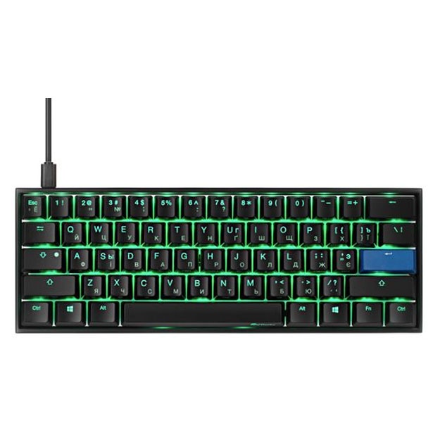 Клавиатура Ducky Mecha Mini, Cherry Red, RGB LED, Black (DKME2061ST-RURALAAT1)