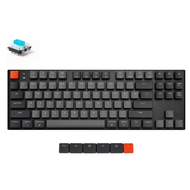 Клавиатура Keychron K1,87 keys,White LED,Wireless,Black (L2_Keychron)