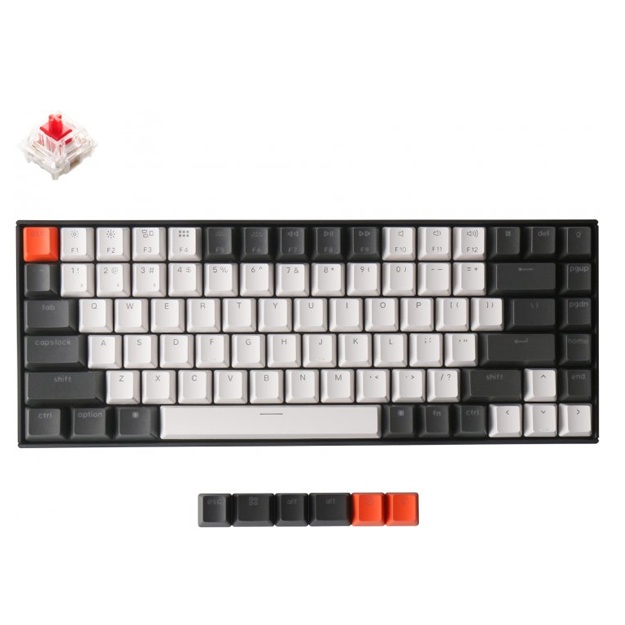 Klaviatura Keychron K2 84 keys,USB,BT,Hot-Swap,White LED,Wireless,Black (A1H_Keychron)