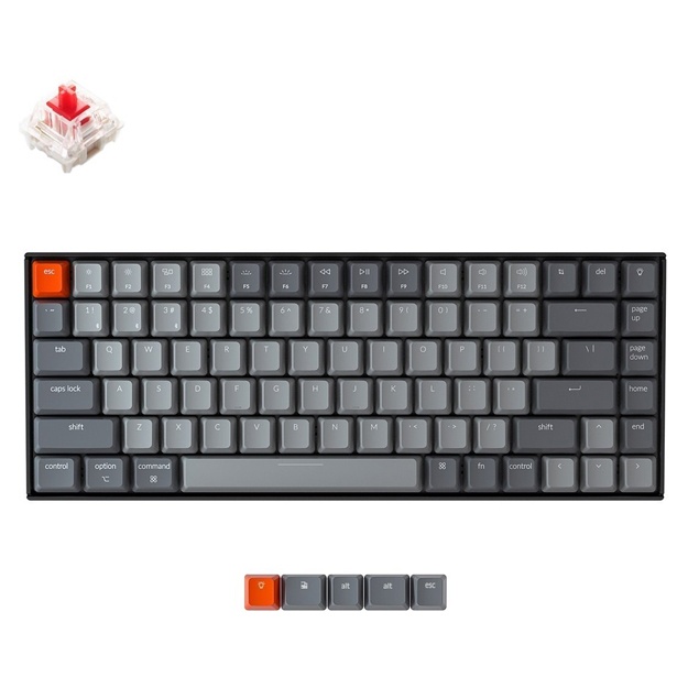 Клавиатура Keychron K2,84 keys,White LED,Wireless,Black (A1_KEYCHRON)