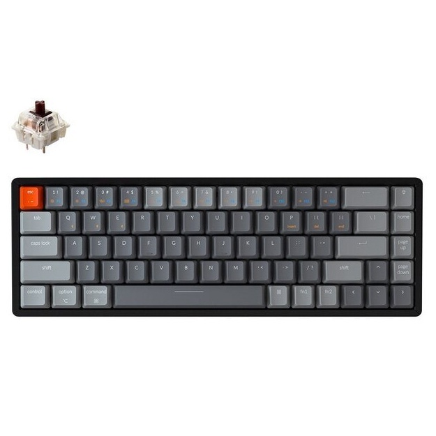 Клавиатура KEYCHRON K6,68 keys,Aluminum Frame,Hot-Swap,RGB,Wireless,Black (W3_KEYCHRON)