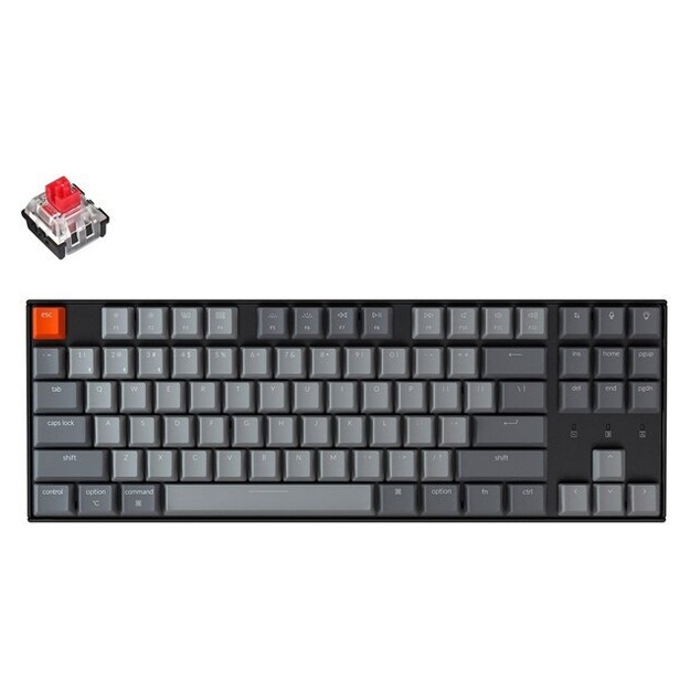 Klaviatura Keychron K8 87 keys,Hot-Swap,White LED,Wireless,Black(K8G1_Keychron)