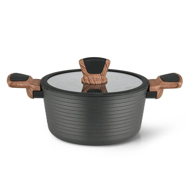 Qopqoqli alyuminiy qozon Fissman Diamond 2,6l