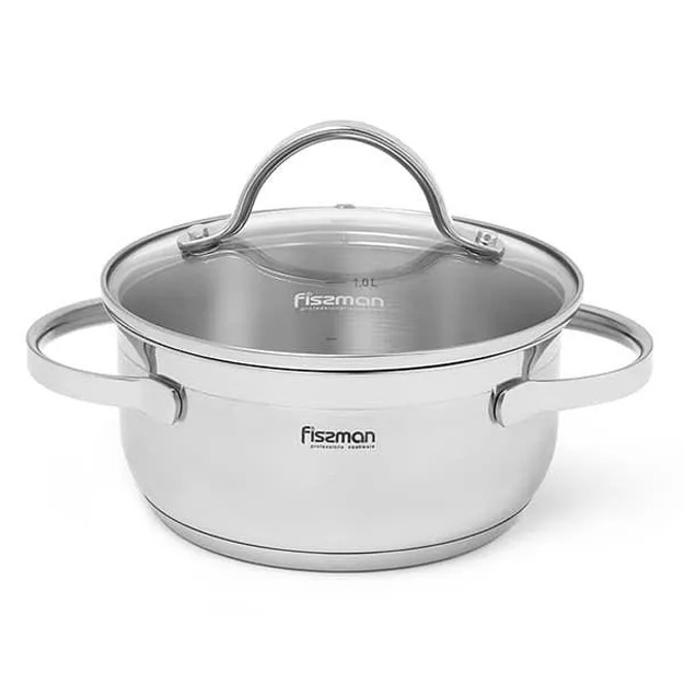 Qopqoqli zanglamaydigan po‘lat kovsh Fissman Luminosa 1,5l 5331