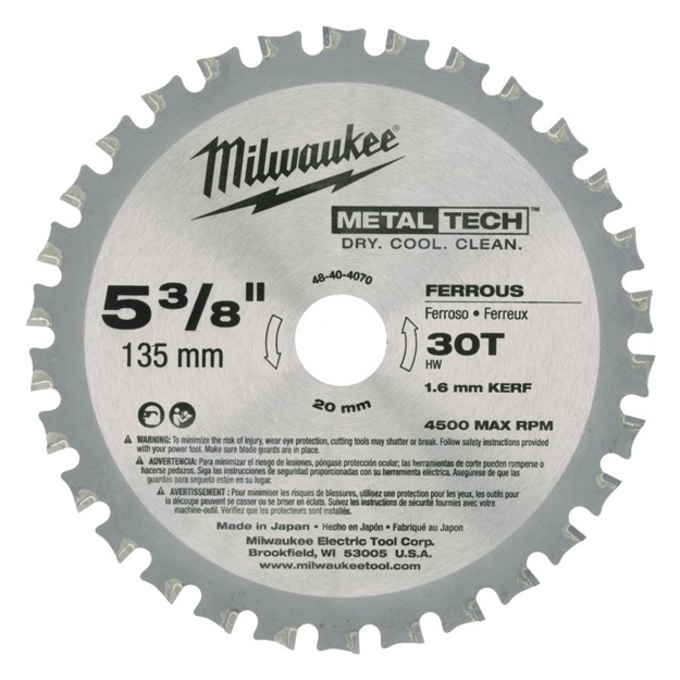 Metall uchun arra pichog‘i 135x20 mm Z30 Milwaukee
