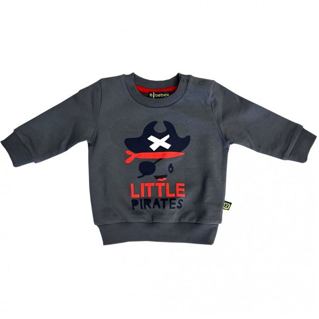 Джемпер Little Pirates O'zbebek A22-01-0016 50-56см (0-1месяцев) Серый