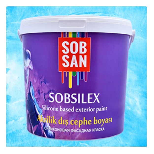 Силиконовая краска фасадная Sobsilex Sobsan 25 кг