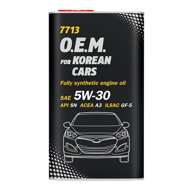 Масло моторное Mannol 7713 O.E.M. for Korean cars 5W-30 (Metal) 4 л