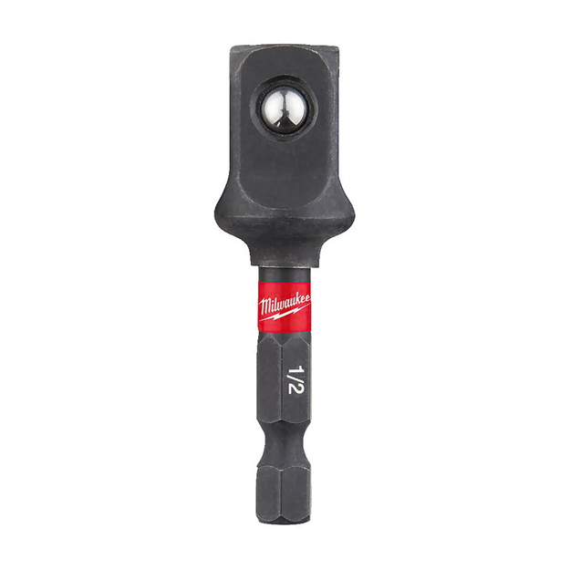Переходник 1/4 HEX на 1/2 квадратный хвостовик DIN 3126 – E 6.3 Milwaukee (4932471827)