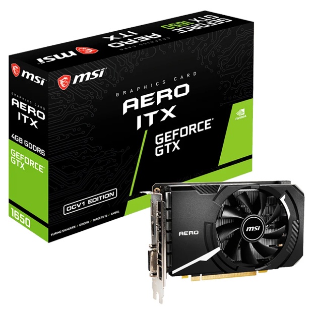 Videokarta MSI GTX 1650 D6 AERO ITX OCV1 4GB