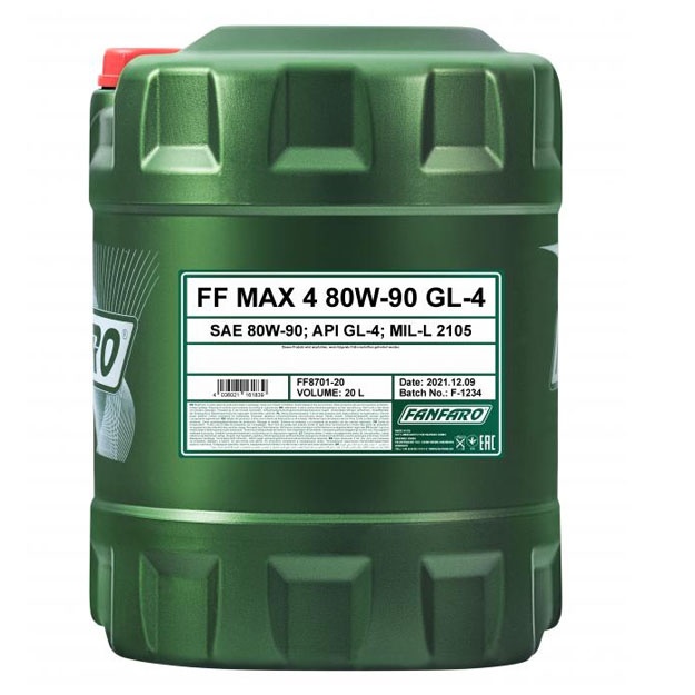 Моторное масло Fanfaro MAX 4 80W-90 GL-4 20 л