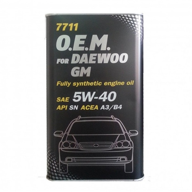 Motor moyi Mannol 7711 O.E.M.for Daewoo GM 5W-40  Metal  4l