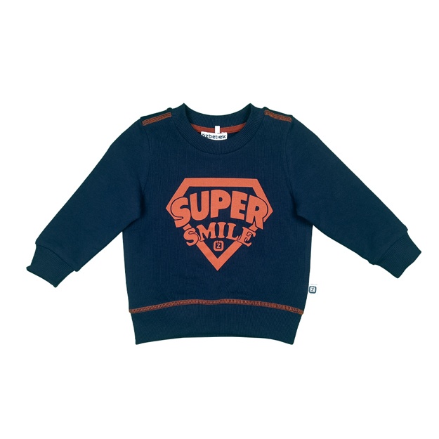 O‘g‘il bolalar uchun jumper O'zbebek A22-01-0001 Ko‘k 80-86sm (12-18)o